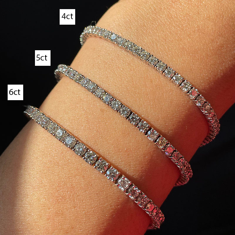 Pulsera Tennis Diamantes 6 ct en Oro 14k