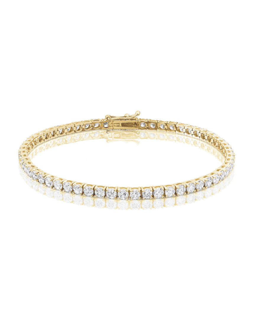 Pulsera Tennis Diamantes 5 ct en Oro 14k