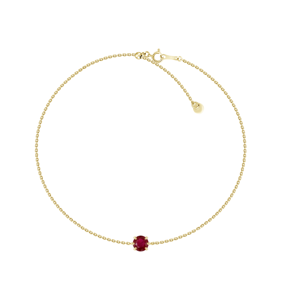 Pulsera .20 ct Rubí en Oro 18k