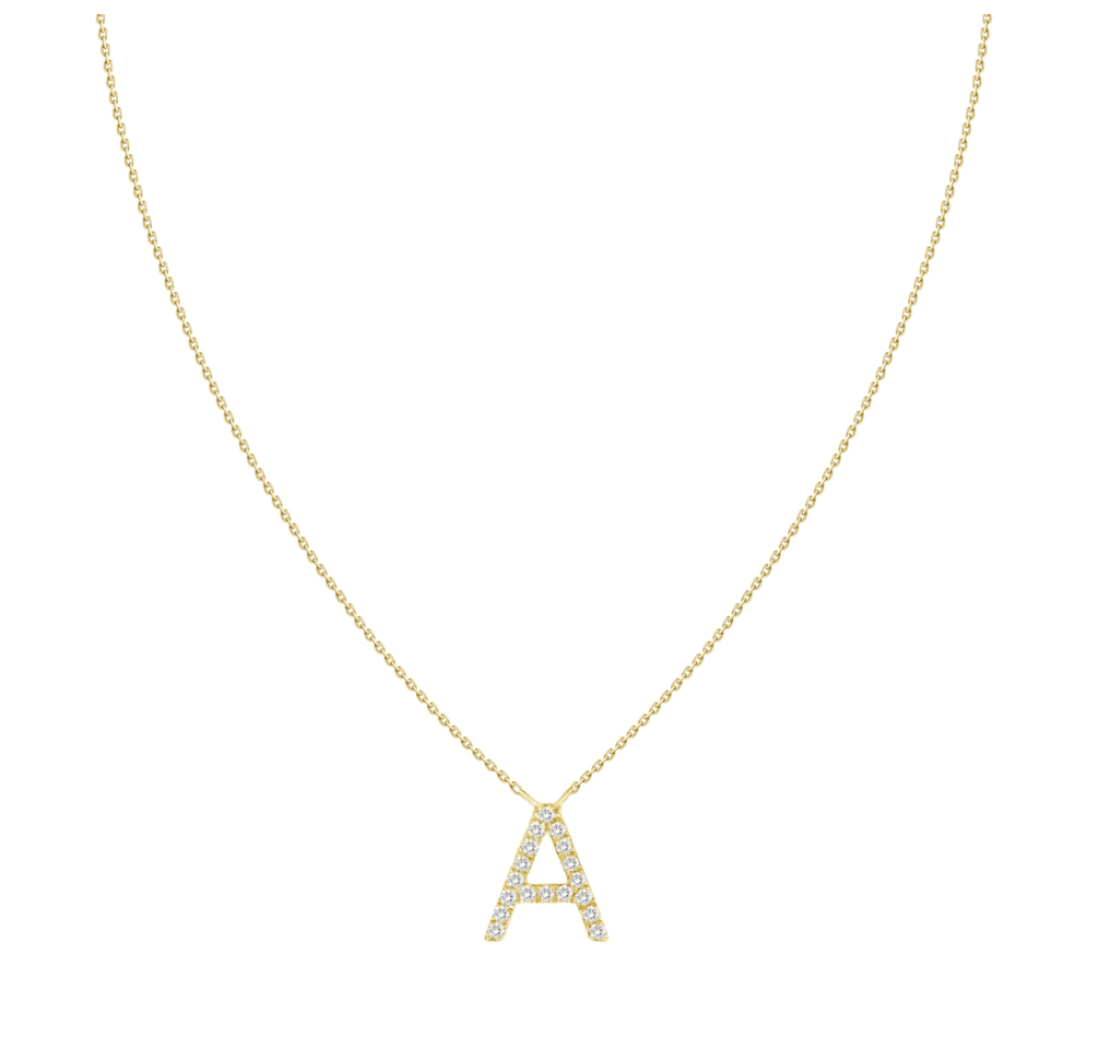 Collar Dije Inicial Oro 18K