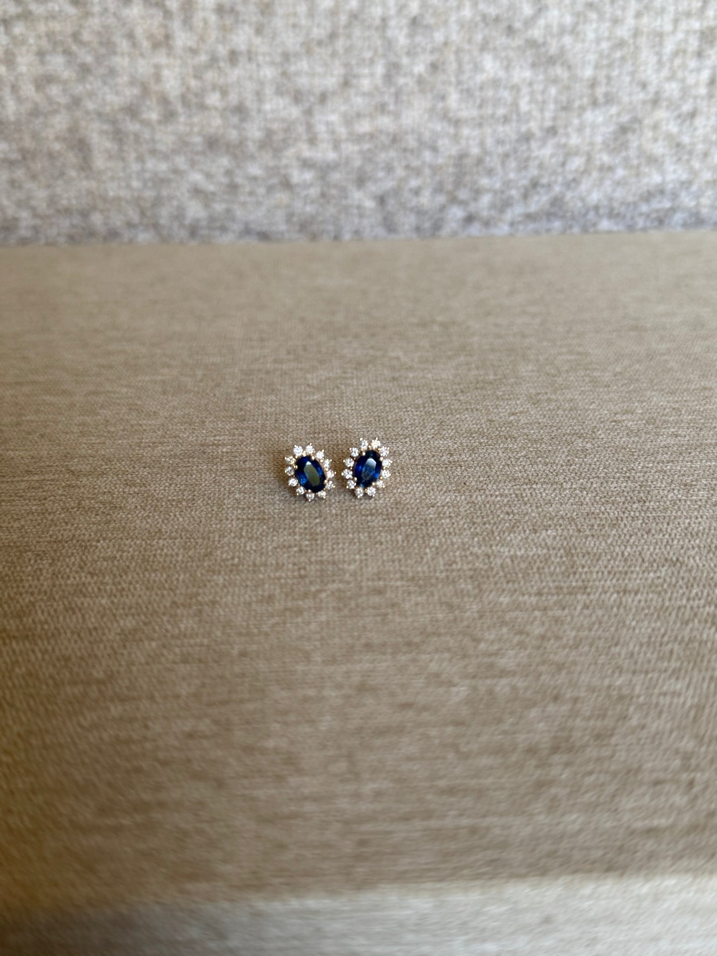 Aretes Lady Di Zafiro y Diamantes