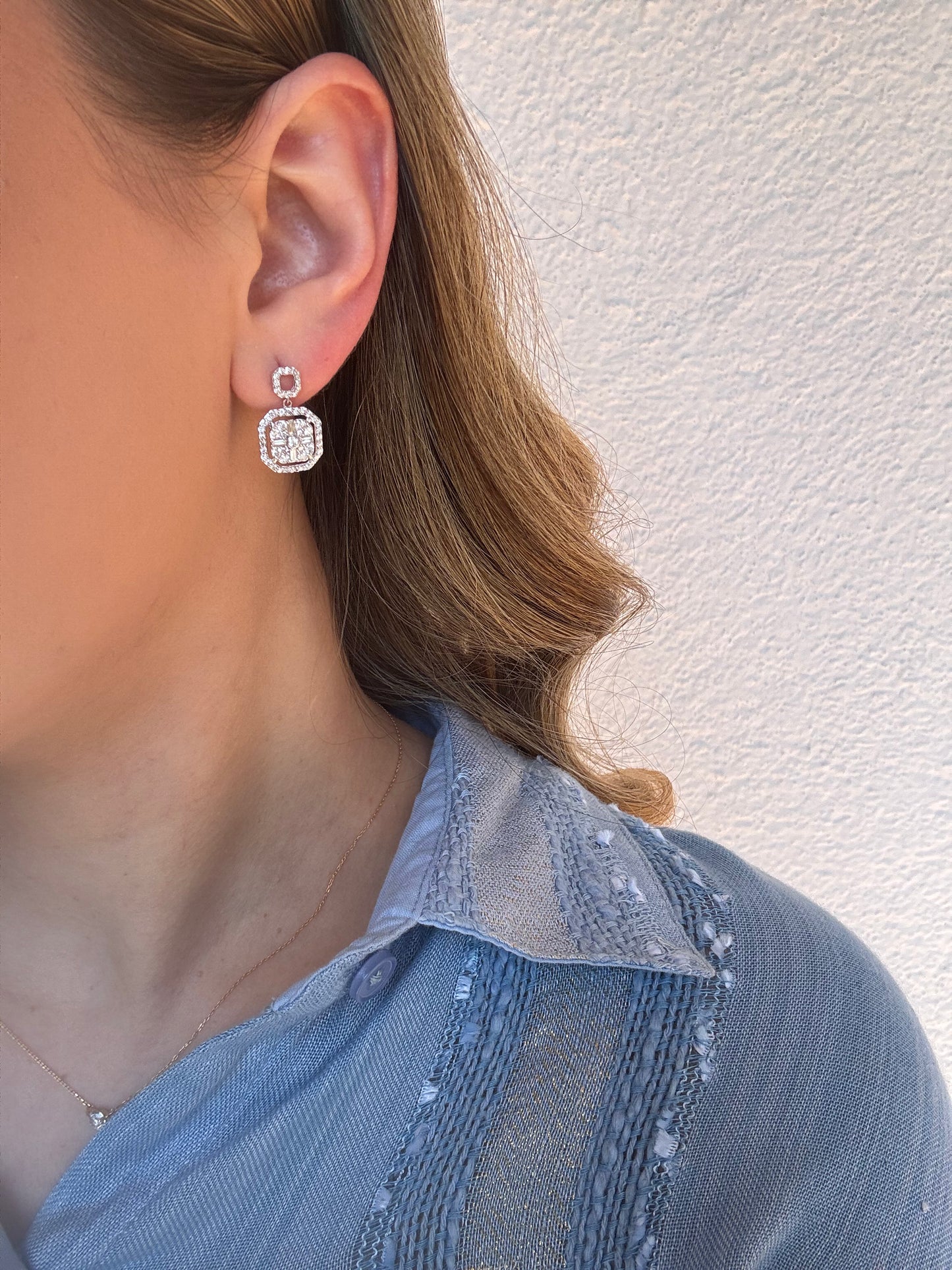 Aretes Diamantes en Oro 18k
