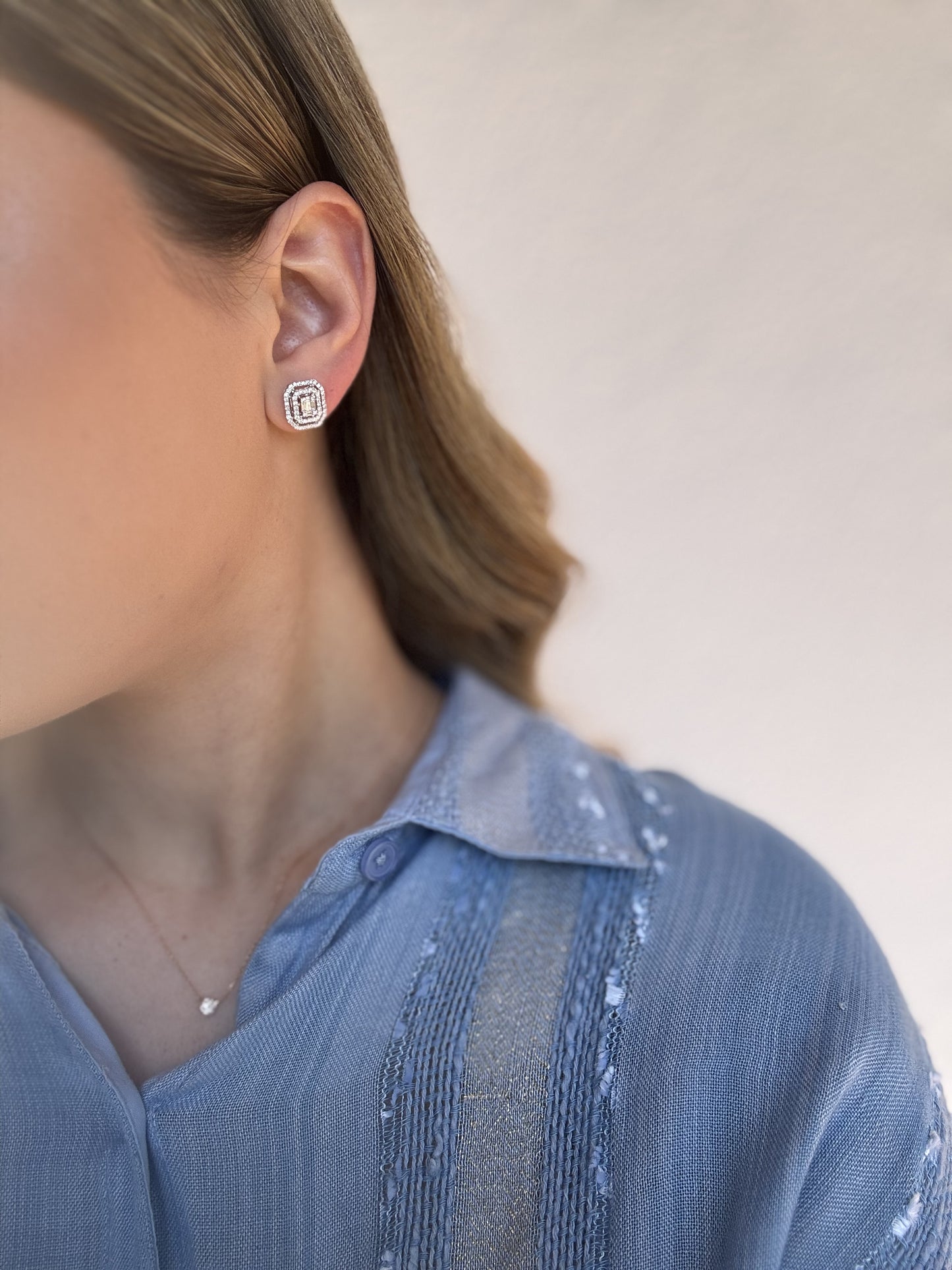 Aretes Diamantes en Oro 14k
