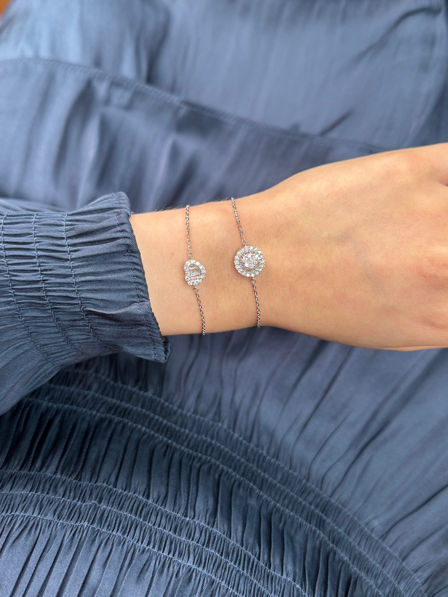Pulsera de diamantes 14k