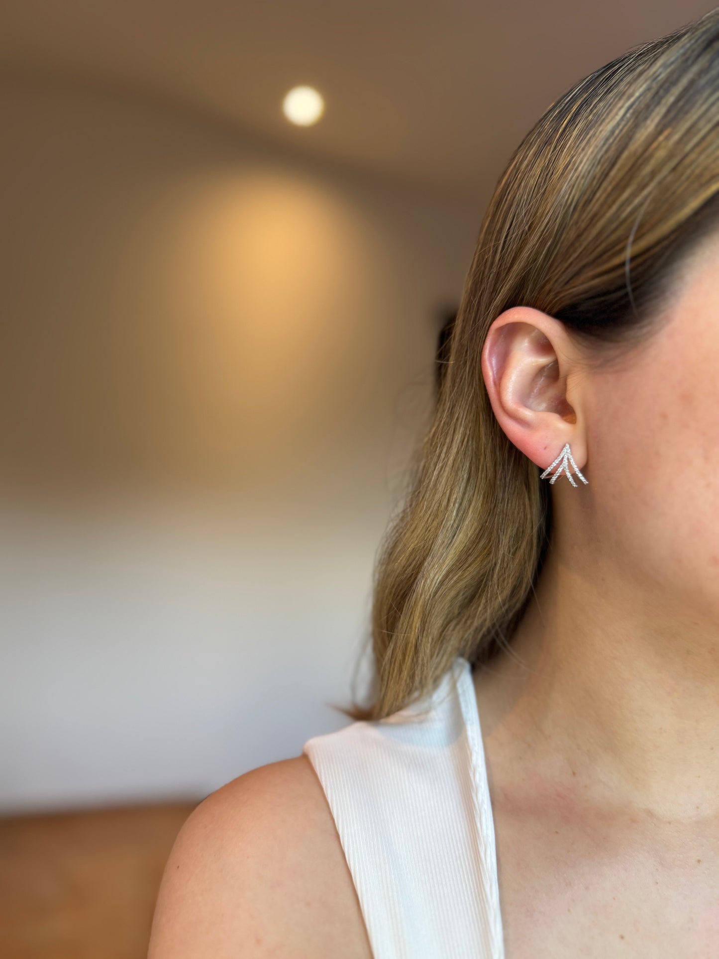 Aretes Diamantes en Oro 18k