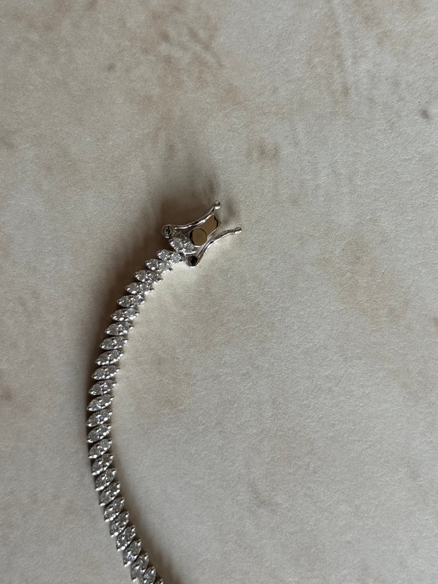 Pulsera marquise diamantes oro 14k