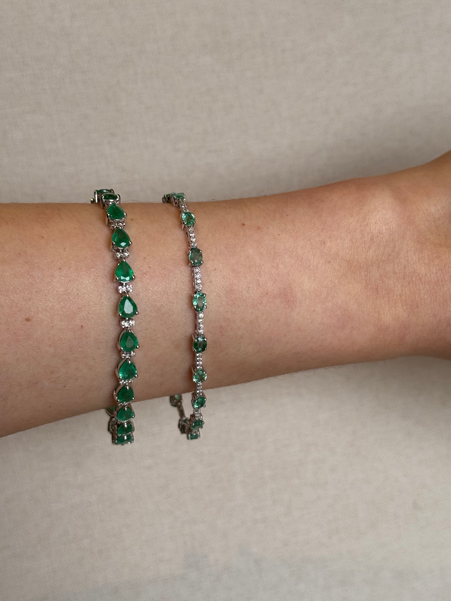 Pulsera de Esmeraldas y diamantes