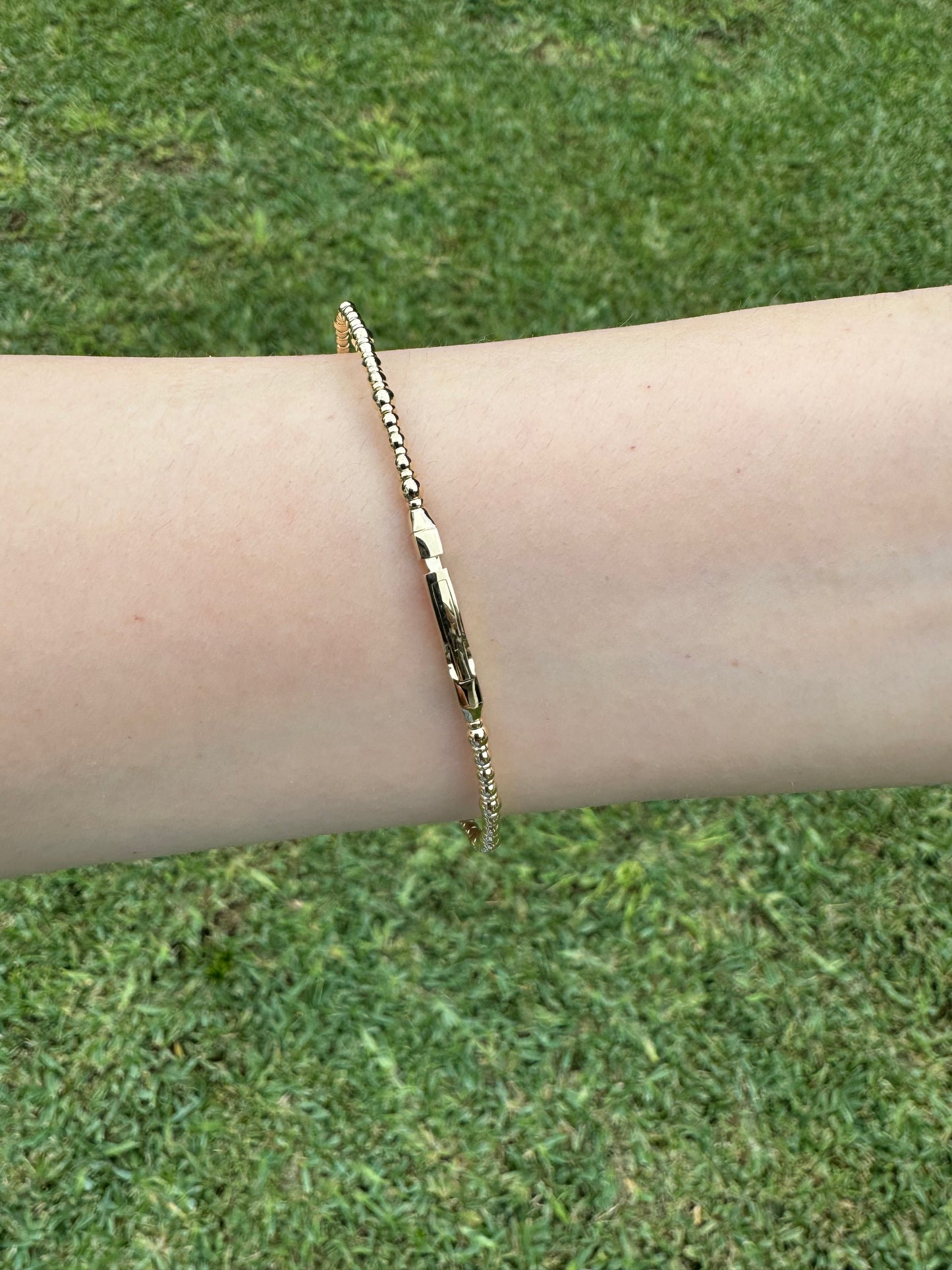 Pulsera Bangle Oro 14k y Diamantes