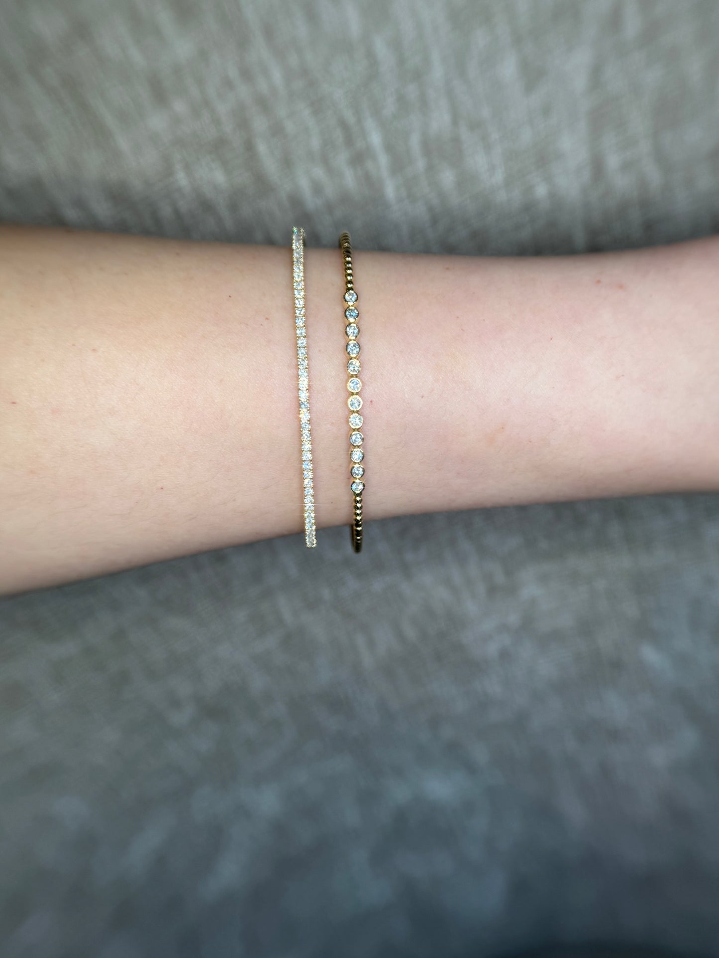 Flexible Bangle Diamantes Oro 14k