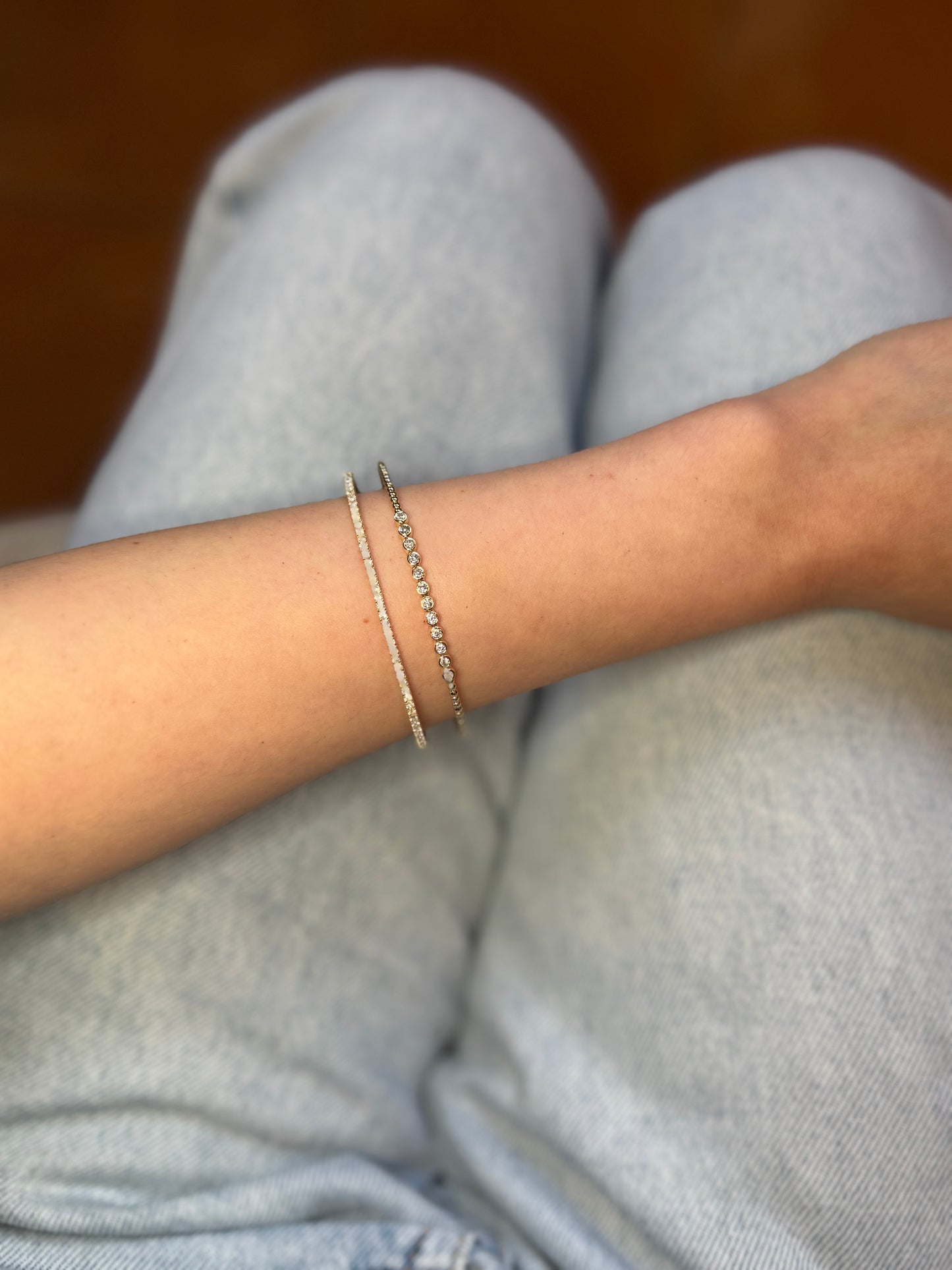 Bangle Oro 14k y Diamantes