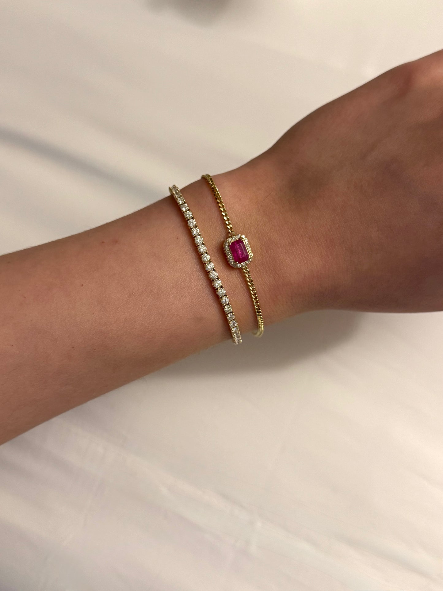 Pulsera Tennis Diamantes 3 ct en Oro 14k