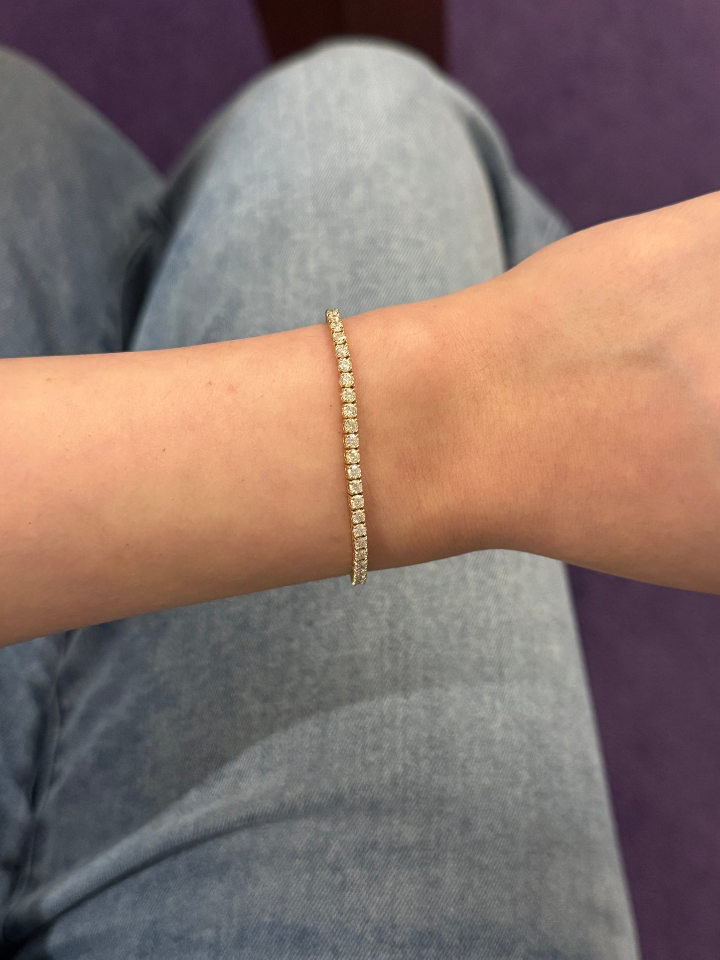 Pulsera Tennis Diamantes 3 ct en Oro 14k