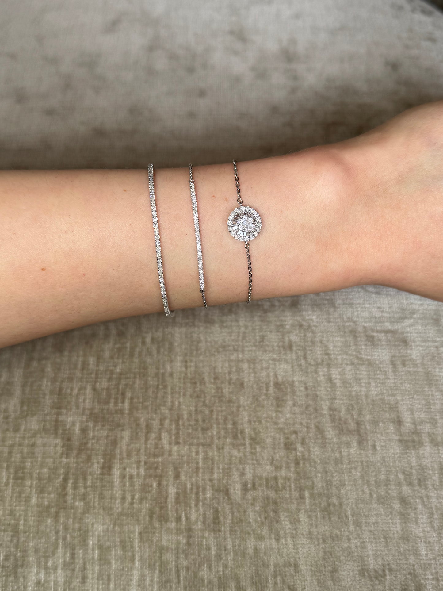 Pulsera de diamantes 14k