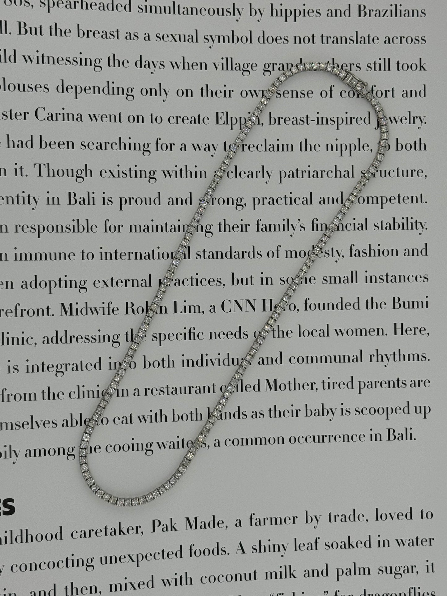 Collar Tennis 10 ct Diamante Oro 14k