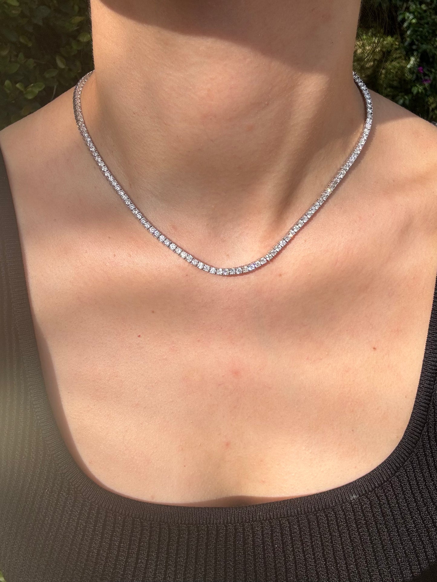 Collar Tennis 10 ct Diamante Oro 14k