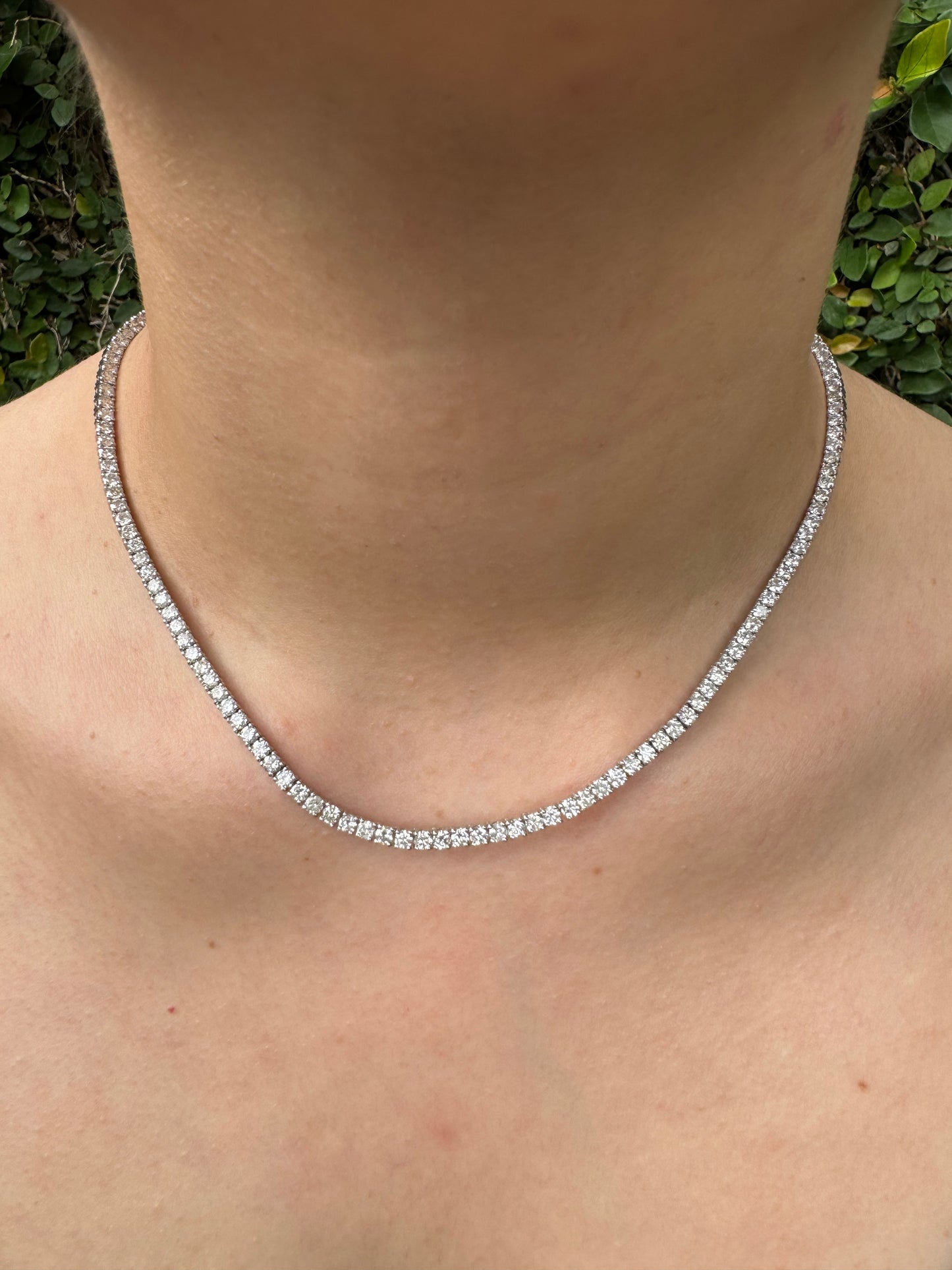 Collar Tennis 10 ct Diamante Oro 14k