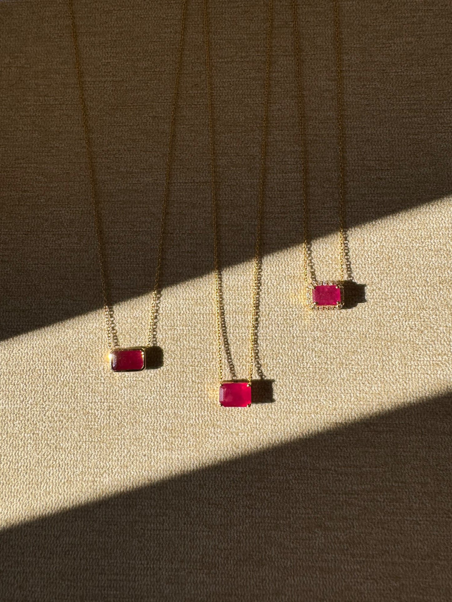 Collar Rubí Oro 14k