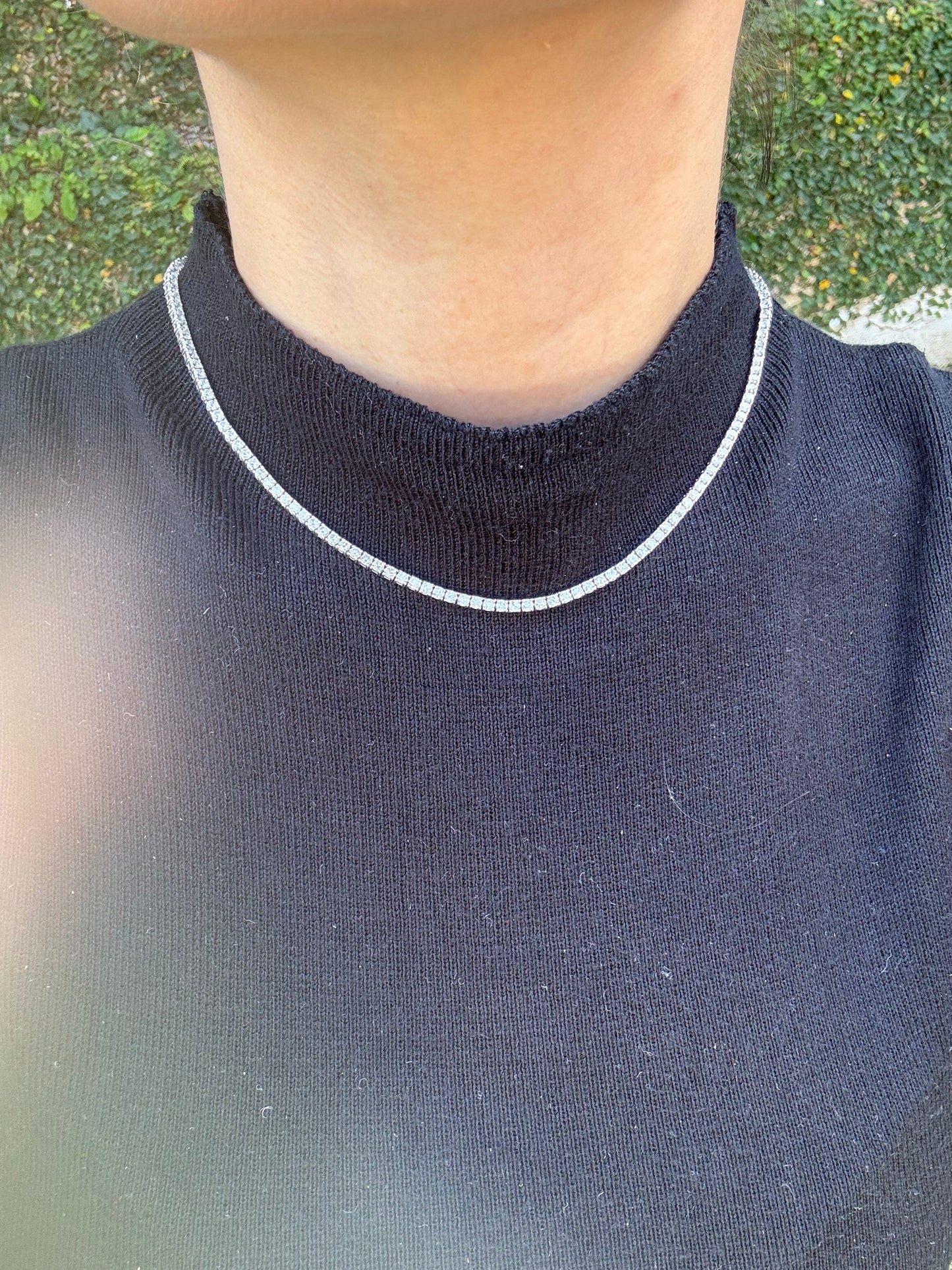 Collar Tennis 8 ct Diamante Oro 14k