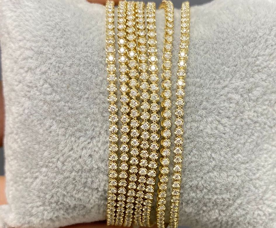 Pulsera Tennis Diamantes 1.1 ct en Oro 14k Buttercup