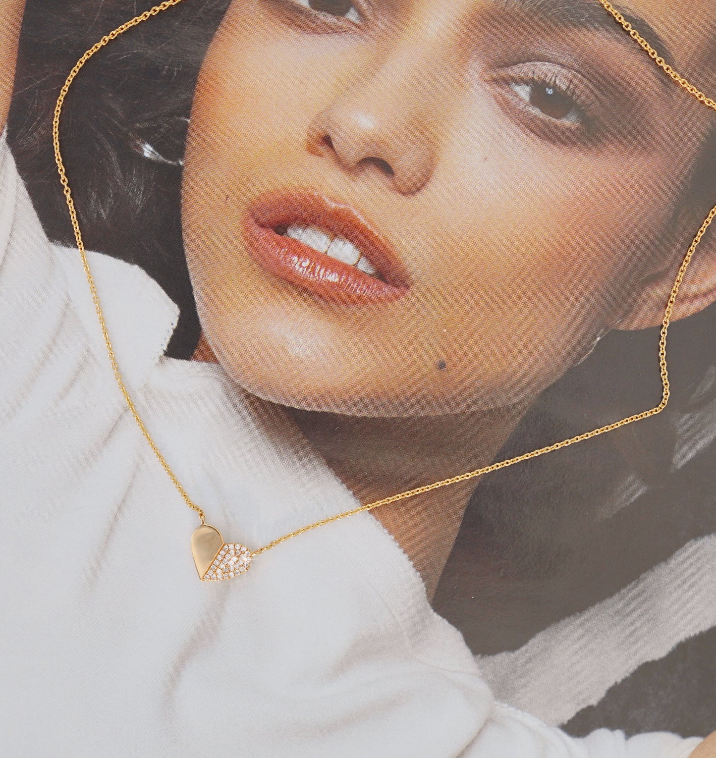 Collar Corazón Oro y Diamantes 18k