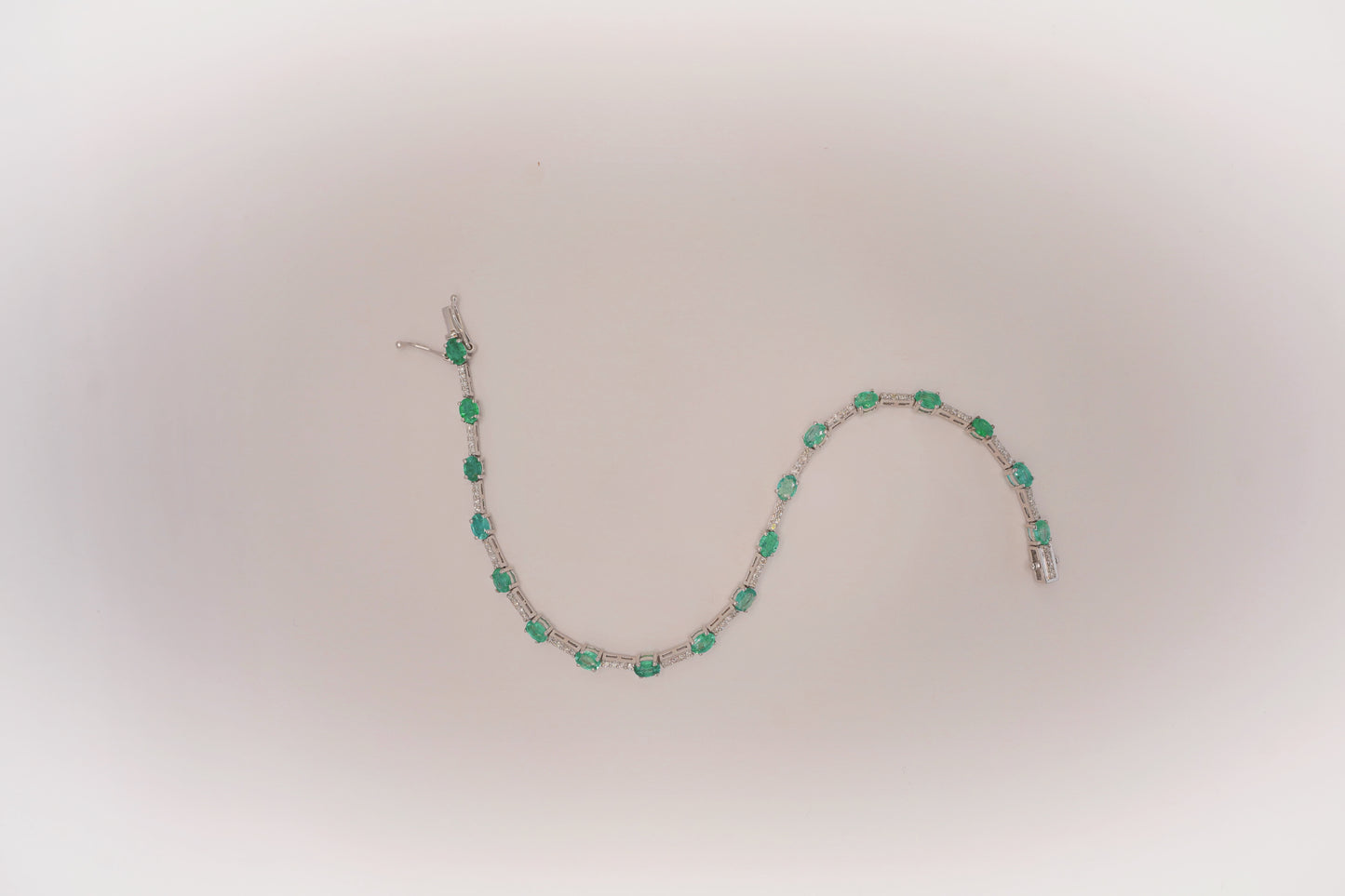 Pulsera Tennis con Esmeraldas