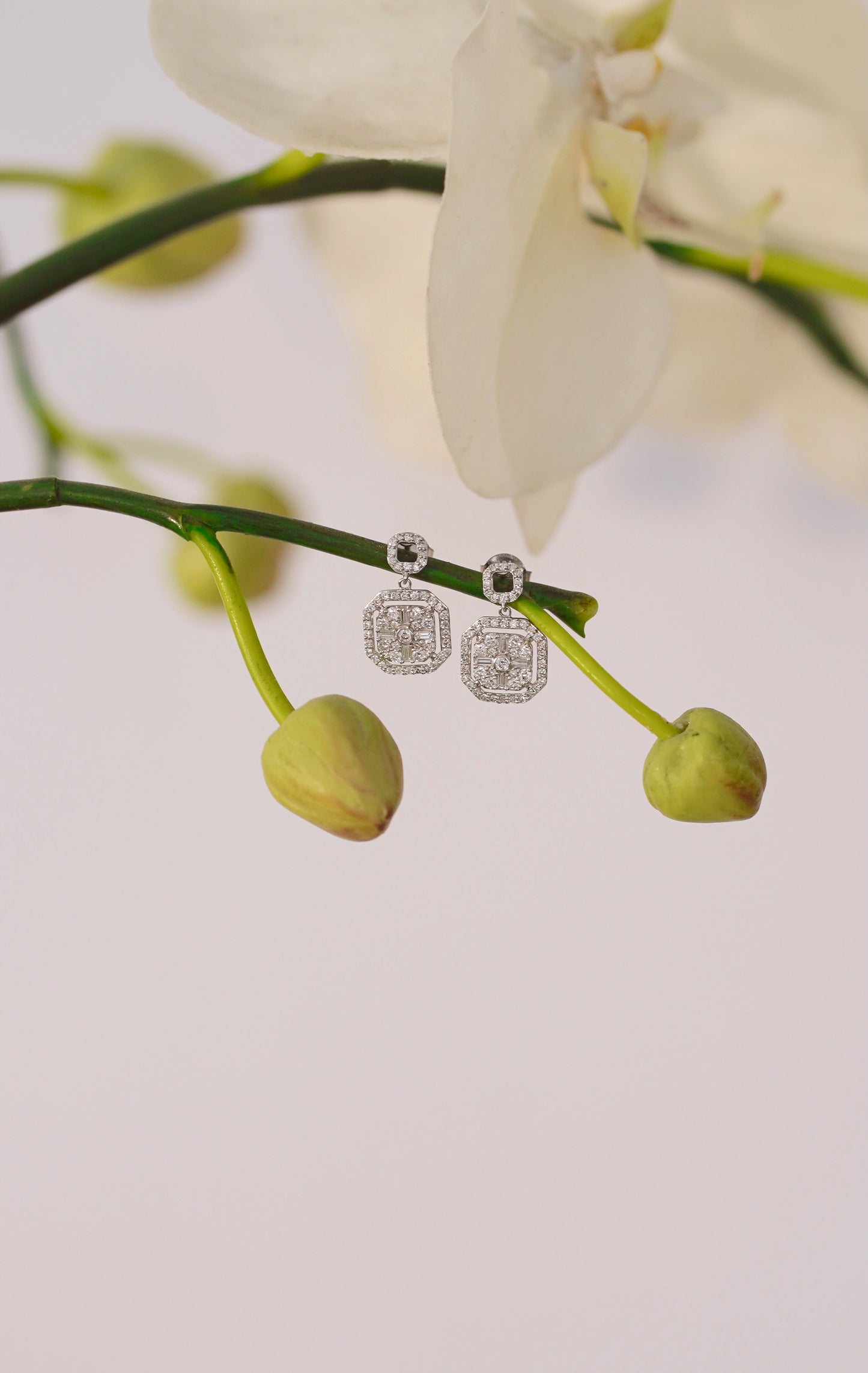 Aretes Diamantes en Oro 18k