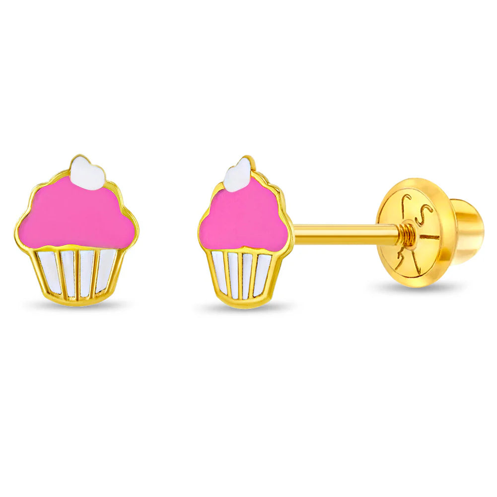 Broqueles cupcake 14k