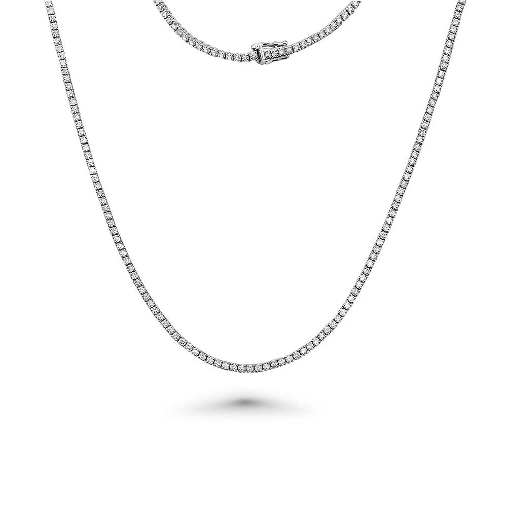 Collar Tennis de Diamantes 12.2 ct Oro 14k