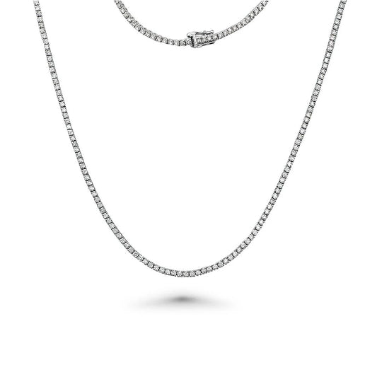 Collar Tennis de Diamantes 12.2 ct Oro 14k