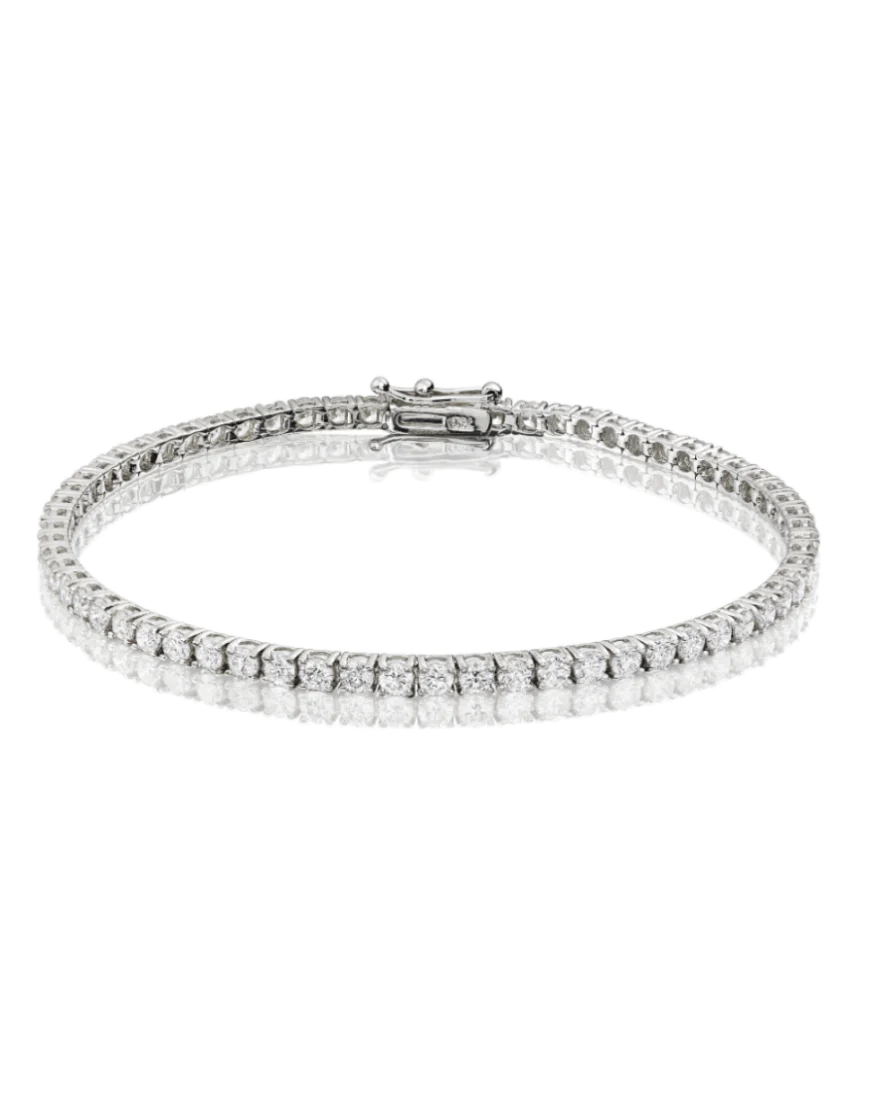 Pulsera Tennis Diamantes 3 ct en Oro 14k