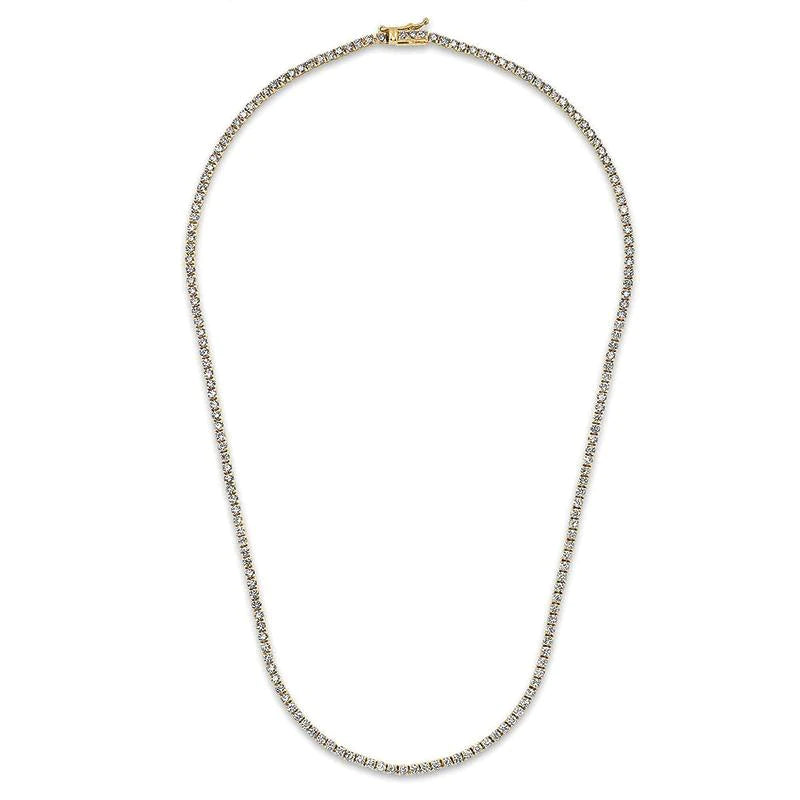 Collar Tennis 4 ct Diamante Oro 14k