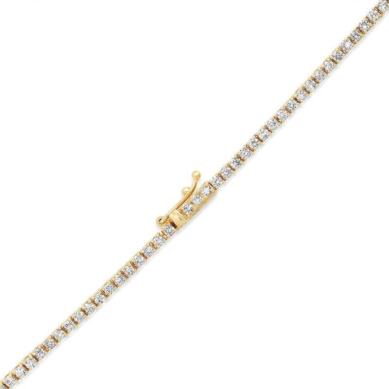 Collar Tennis 4 ct Diamante Oro 14k