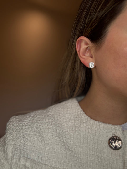 Aretes cluster de diamantes
