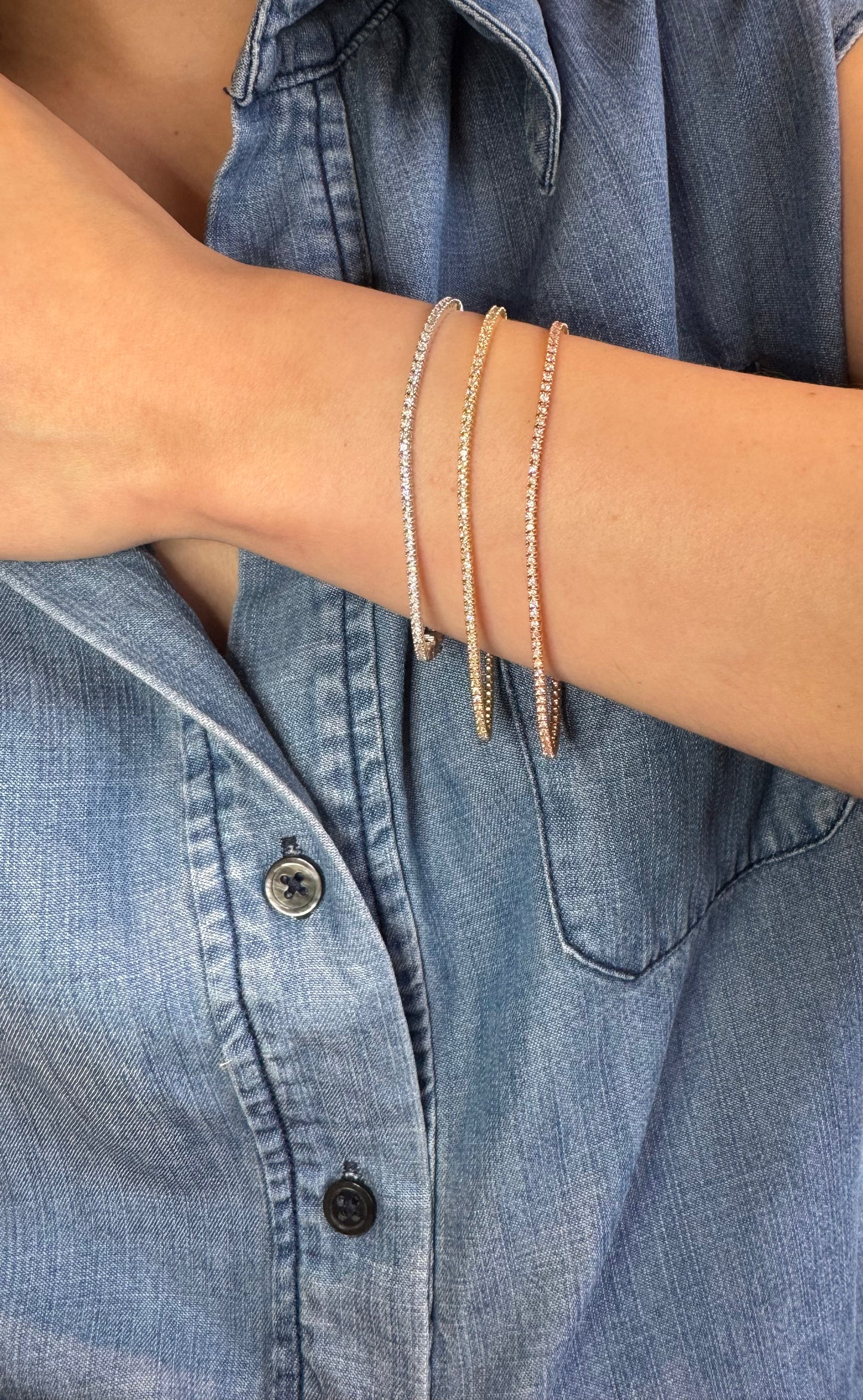 Pulsera Tennis Diamantes 1 ct en Oro 14k