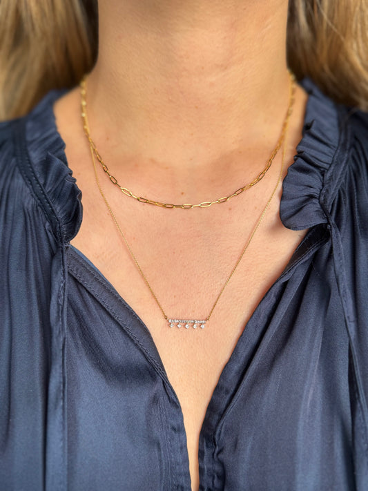 Collar de diamantes 14k