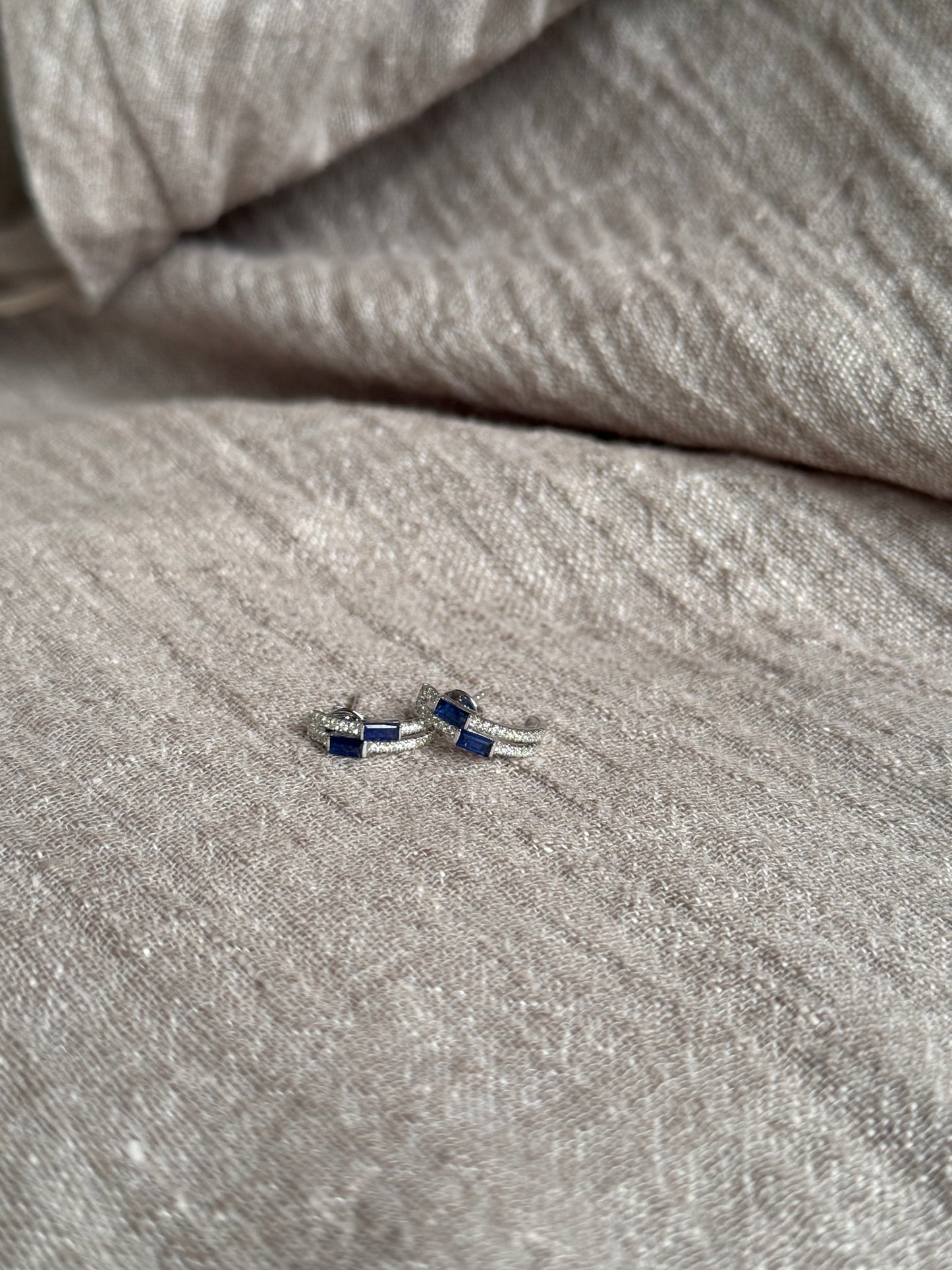 Aretes de Zafiro y Diamantes