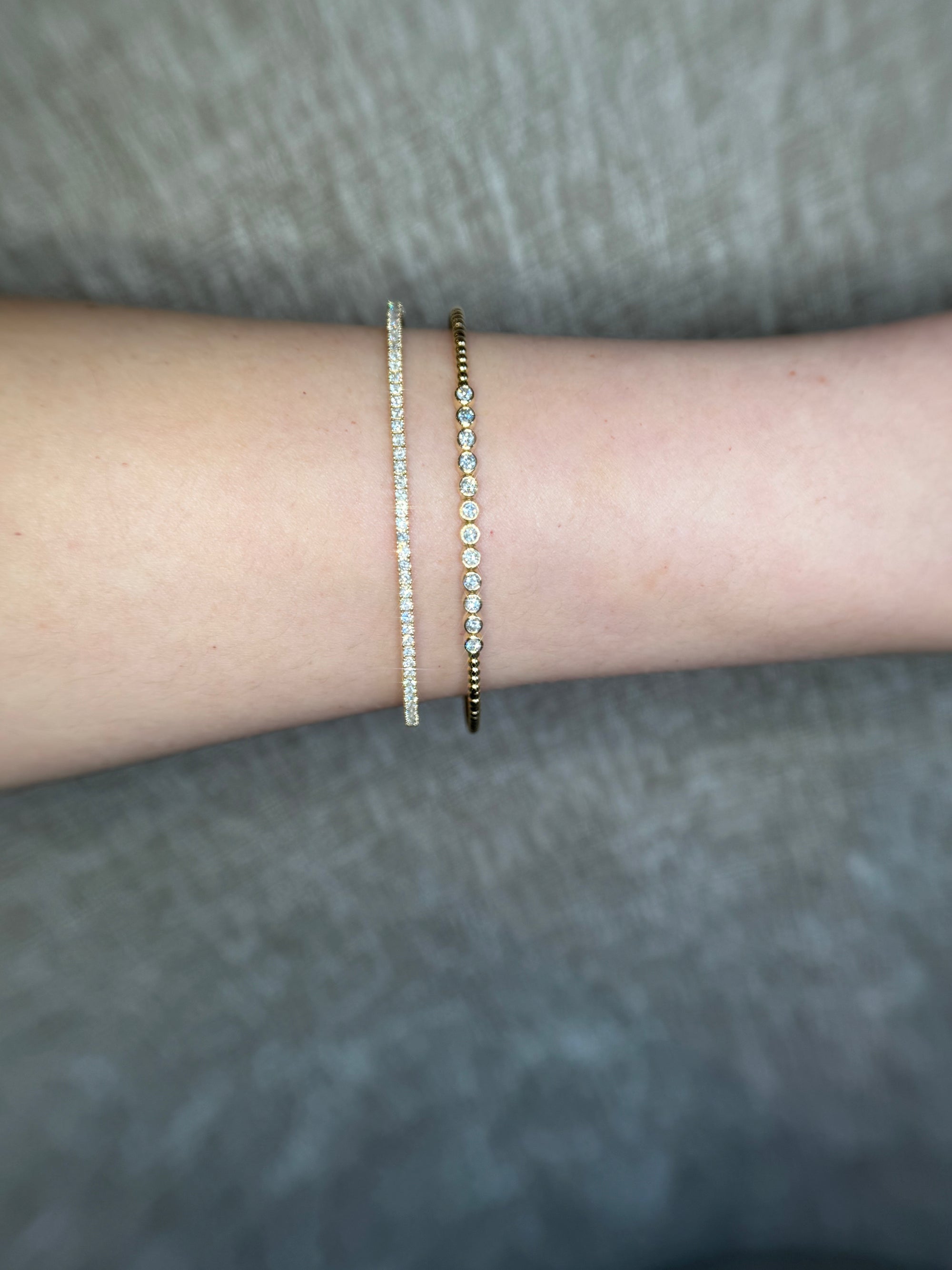 Flexible Bangle Diamantes Oro 14k