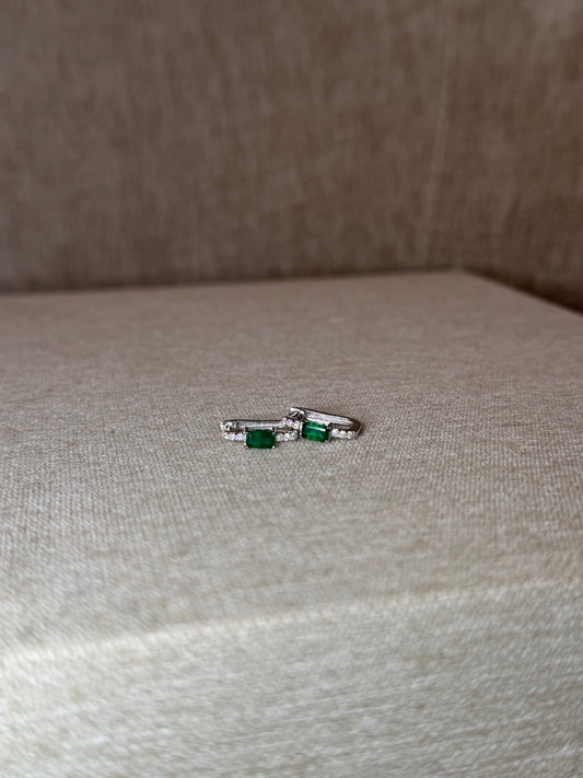 Arracadas de esmeraldas y diamantes