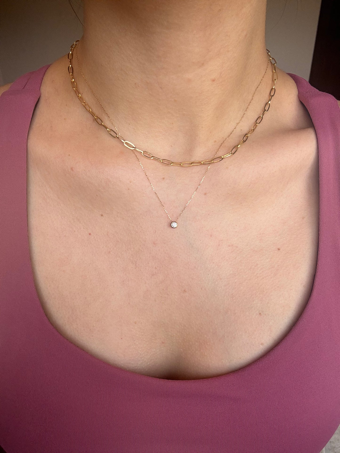 Collar con Diamante Biselado