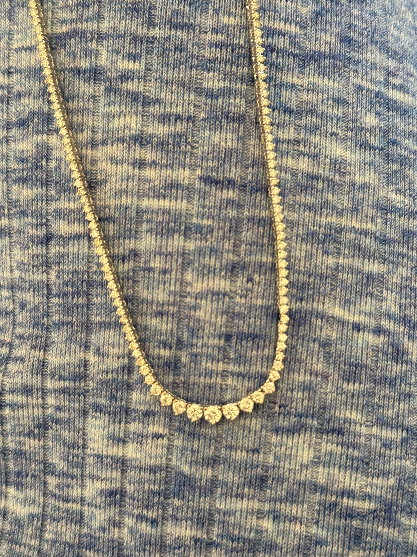 Collar Tennis Riviere 3.65 ct Oro 14k